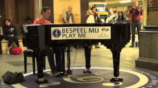 Piano Amsterdam Central Station Every one can Play Ben Weishaupt playing [upl. by Ylas]