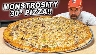 Andy’s 30Inch “Monstrosity” Pizza Challenge in Albertville MN Feeds 1015 Adults [upl. by Ardys]