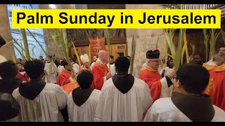 Jerusalem Palm Sunday Procession 2024 at the Church of the Holy Sepulchre [upl. by Marella]