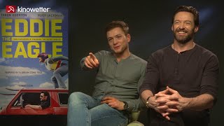 Interview Taron Egerton amp Hugh Jackman EDDIE THE EAGLE [upl. by Jeffrey16]