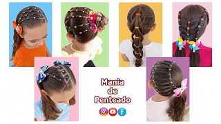 Penteados Fáceis e Coloridos para Meninas 🌈🥰  Easy Colorful Hairstyles for Little Girls🌈😍 [upl. by Zoeller]