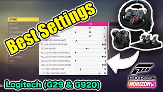 Best Forza Horizon 5 Logitech Wheel Settings G29 amp G920 [upl. by Dnarud]