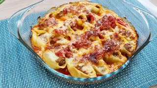 CONCHIGLIONI RIPIENI AL FORNO ricetta facile e veloce FRANCESKA CHEF  Baked Stuffed pasta 544 [upl. by Calabrese]