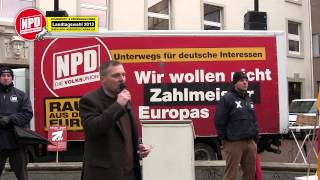 NPDNiedersachsen Udo Pastörs am 10012013 in Hildesheim zur Landtagswahl in Niedersachsen [upl. by Abana]