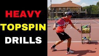 4 Drills to MASSIVELY improve the TOPSPIN on your forehand Tennis drills [upl. by Neelram775]