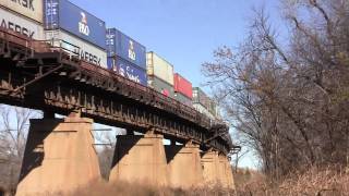 BNSF Transcon Cantilever Signal Bridge  Alva Oklahoma [upl. by Guntar299]