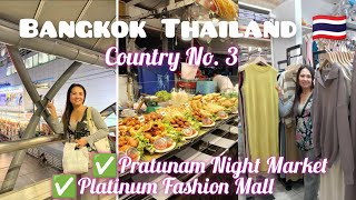 Bangkok Thailand 🇹🇭  Pratunam Night Market Shopping at Platinum Mall Indochina Tour 2024 [upl. by Anwahsat942]