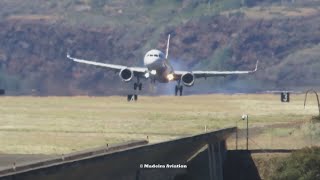 HARD Landings at Madeira Airport [upl. by Akla]