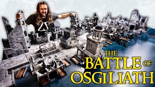 The Battle for Osgiliath  MASSIVE Lord of the Rings Warhammer Battle Report [upl. by Tnomel]