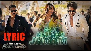 Mast Malang Jhoom Lyrics  Cover Song   Arjit Singh [upl. by Kimon259]