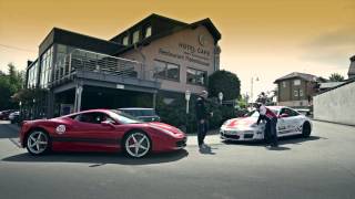 Porsche GT3RS Sabine Schmitz vs Ferrari 458 Italia Ron Simons  Nurburgring [upl. by Sialac]