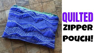 How to Sew a Quilted Zippered Pouch  Sewing Tutorial with Leah Day [upl. by Yruy601]