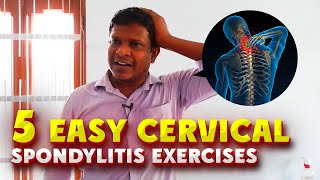 Stop Neck Pain Now 5 Easy Cervical Spondylitis Exercises सर्वाइकल स्पोंडिलाइटिस [upl. by Euhsoj]