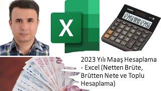 2023 Yılı Maaş Hesaplama Netten Brüte Brütten Nete ve Toplu Hesaplama shorts excel [upl. by Rafter]