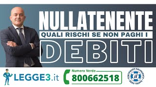 DEBITI NON PAGATI  Cosa rischio se sono nullatenente [upl. by Odey281]