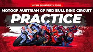 LIVE MotoGP Moto2 Moto3 Practice Austrian GP Red Bull Ring Circuit Commentary  Timing [upl. by Kanter]