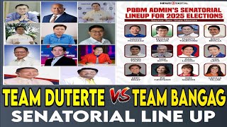 DUTERTE SENATORIAL LINE UP VS BANGAG SENATORIAL LINE UP [upl. by Erskine]