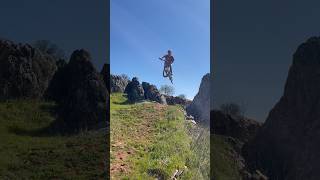 Awesome 17 Ft Rock Gap at Exchequer Bike Park My biggest gap this year mountainbike mtb [upl. by Guillermo]