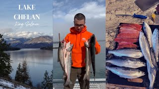 Lake Chelan  Fishing For King Salmon amp Kokanee  Filleting at the end [upl. by Gregorio]