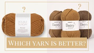 Drops Daisy VS Sandnes Garn Double Sunday Yarn Comparison Untwisted Threads [upl. by Martha102]