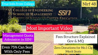 SSN Engineering College Management Quota போவது எப்படிFees எவ்வளவுNo1CollegeNo Donation75போதும் [upl. by Saimon]