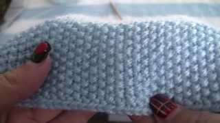 Seed Stitch Tutorial Striped Baby Blanket Pattern [upl. by Grous]