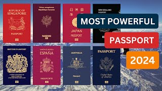 World Most Powerful Passport in 2024  Best Passport in the World [upl. by Haslett662]