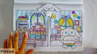 Paper Diy✨️Tutorial on How to make Cinnamoroll Quiet Book 🩵 paper play step by step DIY [upl. by Ilyssa]