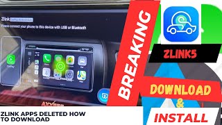 How to install Zlink for Apple car Play amp Android Auto in Android Car player Restore Zlink App [upl. by Acim]