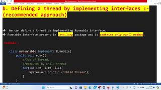 105 Create Thread Using implements Keyword  Multi Threading in Java  Complete Java [upl. by Yahs]