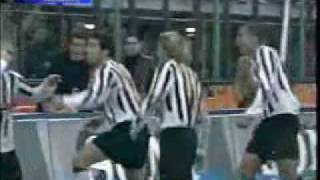 Di Vaio Gol  Milan  Juventus 011103 11 [upl. by Esirahc]