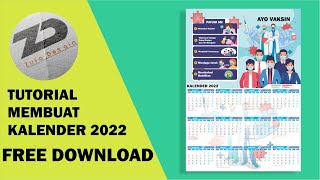 template Desain kalender 2022 Dengan Coreldraw FREE Download [upl. by Zaslow]