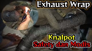 LEBIH SAFETY  Cara Pasang Exhaust Wrap  Penahan Panas  Pada Header Knalpot Motor [upl. by Groeg173]