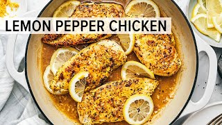 LEMON PEPPER CHICKEN  The Easiest 15Minute Dinner Recipe [upl. by Janel]