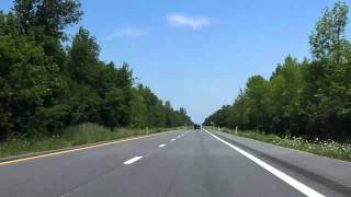 Adirondack Northway Interstate 87 Exits 41 to 43 northbound [upl. by Yerot]