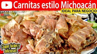 CARNITAS ESTILO MICHOACAN  VickyRecetaFacil [upl. by Ilanos]