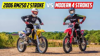 16YearOld 250 Two Stroke vs Modern 4 Strokes [upl. by Yearwood]