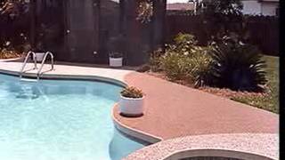 OVERLAY CONCRETE RESURFACING  RUBBER POOL DECK COATING MA [upl. by Floro]