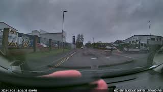 Examiner places additional mirror up besides dash camera whilst pupil is driving [upl. by Htiaf]