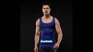 Mens seamless compression shirt shapewear vest fashionstyle entrepreneurs yumesilm [upl. by Ettezzus116]