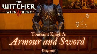 Toussaint Knight’s Armour amp Sword Diagram Set  Witcher 3 Next Gen Upgrade [upl. by Duester706]