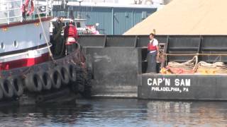 Tugboat and Sand Barge Operations in New Bedford [upl. by Anitel]