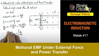 Class 12 Physics  Electromagnetic Induction  17 EMF Under External Force amp Power Transfer [upl. by Stodder]