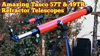 Amazing Tasco 49TR And 57T 50mm F800mm Refractor Telescope [upl. by Werdn]