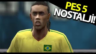 NOSTALJİ  PES 5  EFSANE BREZİLYA KADROSU Ronaldo Ronaldinho Kaka Carlos [upl. by Yllitnahc]