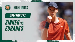 Sinner vs Eubanks Round 1 Highlights  RolandGarros 2024 [upl. by Enihpled]