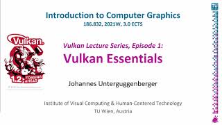 Vulkan Essentials  quotFirst Steps as Vulkan Developerquot  Vulkan Lecture Series Episode 1  ECG 2021 [upl. by Coniah]