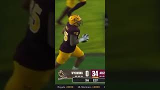 🏈 Touchdown Alert 🚨 JustinWodtly the defensive powerhouse for ASUFootball [upl. by Cenac]