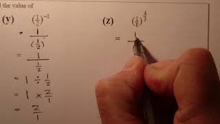 Evaluating Indices  Numbers with Fractions as Indices part 2 [upl. by Yelats]