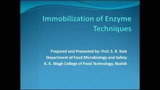 Immobilization of Enzymes and Cells [upl. by Gombosi633]